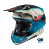 Prilba FORMULA CP, FLY RACING - USA (čierna/sivá/tyrkysová, veľ. XL)
