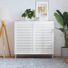 vidaXL Lamelové dvierka na skrinku 2 ks, biele 99,3x59,4 cm, borovica - Biela - 70872-25639