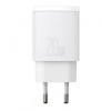 Baseus CCXJ-B02 Compact Quick Nabíječka USB/USB-C 20W White 6953156207240