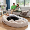 Útulná posteľ pre ľudí a domácich miláčikov Human Dog Bed XXL InnovaGoods, béžová