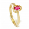 Krúžok gold 585 ruby, cubic Zirconia (Krúžok gold 585 ruby, cubic Zirconia)
