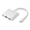 Renkforce RF-4366444 adaptér [1x USB-C® zástrčka - 1x HDMI zásuvka, USB 3.2 gen. 1 zásuvka A, USB-C® zásuvka] biela pozlátené kontakty 12.00 cm; RF-4366444