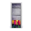 Samolepiace fototapety na dvere farebné tulipány 75x205