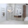 Sprchové dvere s bočnou stenou Jungborn SETTE 75 cm farba rámu chróm dekor skla číre sklo