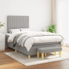 Box spring postel s matrací světle šedá 120 x 200 cm textil Šedá 3137301
