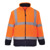 PORTWEST HI-VIS FLEECE F301 / Reflexná fleecová bunda - HV oranžová/námorná modrá M