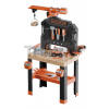 Pracovný stôl s mechanickým žeriavom Bricolo Builder Black&Decker Smoby so skladacím autíčkom a vŕtačkou 92 doplnkov 102 cm výška