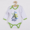 NEW BABY Dojčenské body s dlhým rukávom New Baby Towns zelené - 74