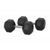 Merco Hex Rubber Dumbbell činka hmotnost 20 kg