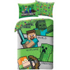 Posteľná bielizeň pre mládež 140x200 MINECRAFT Steve Creeper Mikrovlákno