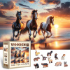 WOODEN CITY Dřevěné puzzle Divocí koně na pláži 1010 dielov