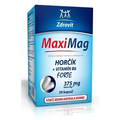 Zdrovit MaxiMag HORČÍK FORTE (375 mg) + VITAMÍN B6 cps 50 ks