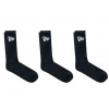 New Era ponožky Flag Crew Socks New Era BLACK - 3 pary v balení Veľkosť: 39–42, Farba: čierna