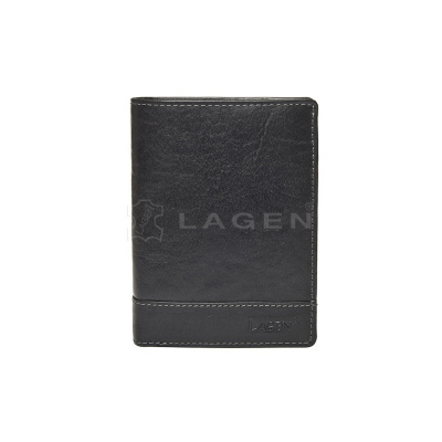 Lagen pánská peněženka kožená V-26/T-černá - BLK