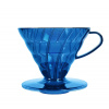 Plastový dripper Hario transparentný V60-02 modrý
