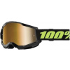 100% Strata 2 Solar Eclipse, mtb okuliare - True Gold Mirror Lens