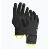 ORTOVOX Rukavice FLEECE GRID COVER GLOVE black raven - čierne Veľkosť: XL