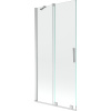 Mexen Velar, 2-krídlová posuvná vaňová zástena 95 x 150 cm, 8mm číre sklo, chrómový profil, 896-095-000-01-01