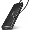 AXAGON HUE-F7C, 7x USB 3.2 Gen 1 ALU FLAT CHARGING húb, micro USB napájací konektor, kábel USB-C 30cm