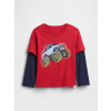 GAP Baby tričko s potlačou Červená 2YRS Červená Červená