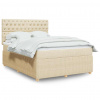 Box spring postel s matrací krémová 140x200 cm textil Krémová 3294391
