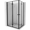 Mexen Mist-F Duo, skladací sprchový kút 120 x 80 cm, číre sklo-čierny rám, 8A6-120L-080P-70-70