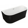 Polimat Sola I voľne stojaca akrylátová vaňa, čierny lesk Dĺžka vane: 150 cm, 00489