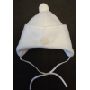 Zimná flísová čiapka biela - Vločka, obvod hlavy 40 cm