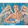 Maľovanie podľa čísel – Vianočný anjel, 80 × 100 cm, napnuté plátno na rám 8596530051039