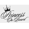 Nálepka na auto Princess On Board Farba: Čierna