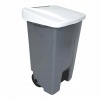 Denox nášľapný odpadkový kôš GASTRO 80 L, biele veko, plastový s kolieskami