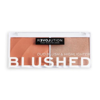 Revolution Relove Colour Play Blushed Duo Blush & Highlighter paletka s rozjasňovačom a lícenkou 5.8 g queen
