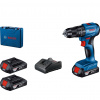 Bosch Akumulátorový príklepový vŕtací skrutkovač GSB 185-LI, kufor, 3x aku 0615990N1Z