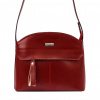 MiaMore 01-012 červená dámska kožená kabelka 24,5 x 20 x 8 cm