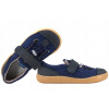 MAZUREK SLIPPER NAVY BAREFOOT KOŽENÉ-TEXTILNÉ POLTOPÁNKY PAPUČE 24 Granátové jablko