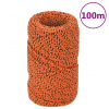zahrada-XL Lodné lano oranžové 2 mm 100 m polypropylén 152637