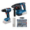 Bosch GSR 18V-65 + GBH 18V-22 + 45 dielna sada bitov + 3 dielna sada vrtákov SDS-plus-5 18V bez aku 0615V0003E