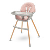 BABY MIX Jedálenská stolička Freja wooden dusty pink 48x40x30 ružová