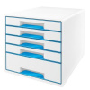 Zásuvkový box Leitz WOW CUBE, 5 zásuvek, světle modrá 52142036