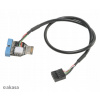 AKASA interní USB kabel USB 3.1 Gen2 konektor na USB 3.1 Gen1 19-pin / AK-CBUB38-40BK / 40cm, AK-CBUB38-40BK