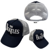 Šiltovka The Beatles - Drop T Logo & Apple, Unisex,Modrá/Biela,Univerzálna