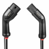 Kábel nabíjací pre elektromobily Type 2, 5m, 22kW, čierny