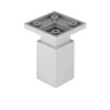 Nábytková nožička FP003, 33x33mm, sivá RAL 9006 60mm