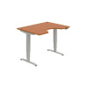 Hobis Pracovný stôl Motion Ergo, PO, 3S, 120x61-128x90 cm, čerešňa/sivá
