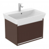 Ideal Standard Connect Air - Skrinka pod umývadlo CUBE 650 mm, 1 zásuvka, matná tmavá hnedá E0847VY