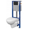 Cersanit AQUA 22 NÁDRŽ, WC MISA PARVA, DURO0PPLAST, Soft Close, Easy Off, TLAČIDLO PRESTO čierna matná S701-492