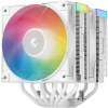 DEEPCOOL chladič AG620 WH ARGB V2 / 2x 120mm fan / 6x heatpipes / PWM / pro Intel i AMD / bílý R-AG620-WHAMMN-GJD