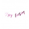 Girlanda - Happy Birthday ružová
