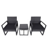 Casarredo Záhradný ratanový set MADEIRA 2 kreslá + 1 stôl čierna