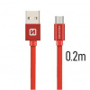 Swissten 71522106 USB/Micro USB, 0,2m, červený